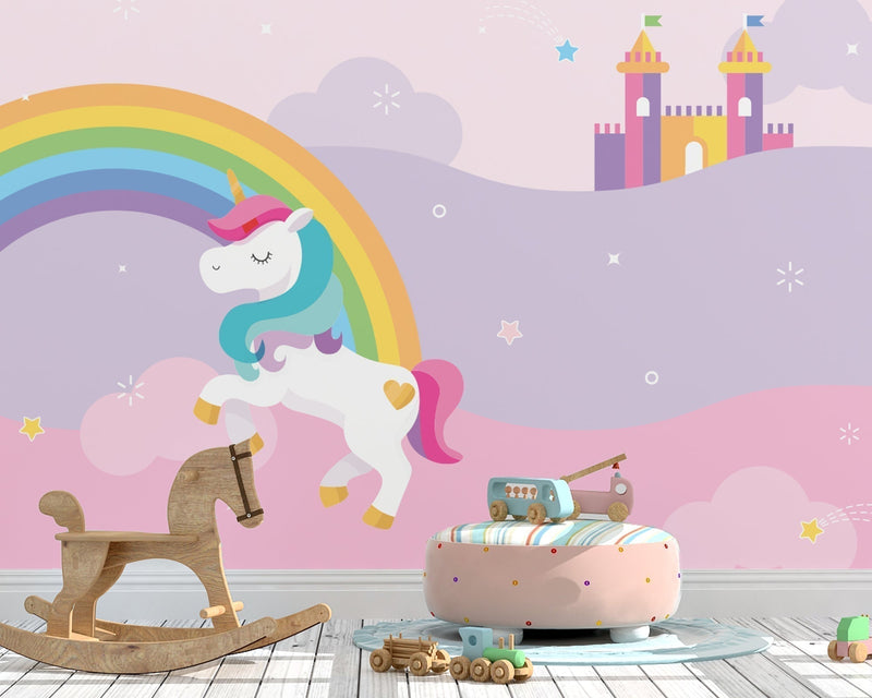 Custom 3D Wallpaper Watercolor Unicorn Art Mural Life Bedroom Hallway  Children Room Background Photo Wallpaper behang - AliExpress